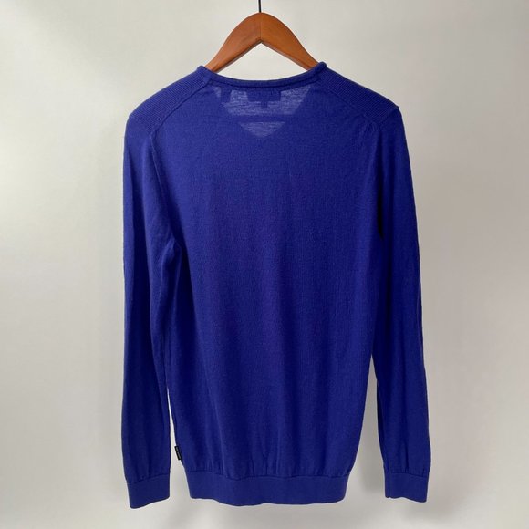 Ted Baker London Babel Merino Wool V Neck Sweater, Purple, Size 3 (Medium) - Picture 5 of 7